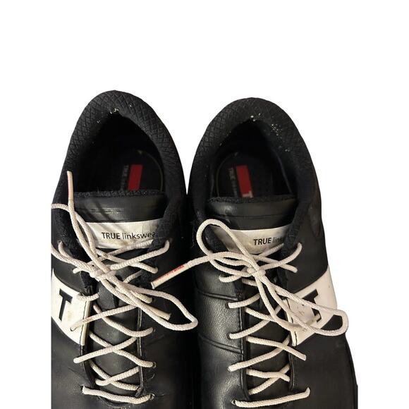True Linkswear Golf Shoes Mens 9 Black And‎ White Athletic Sport Lace Up - Picture 5 of 8